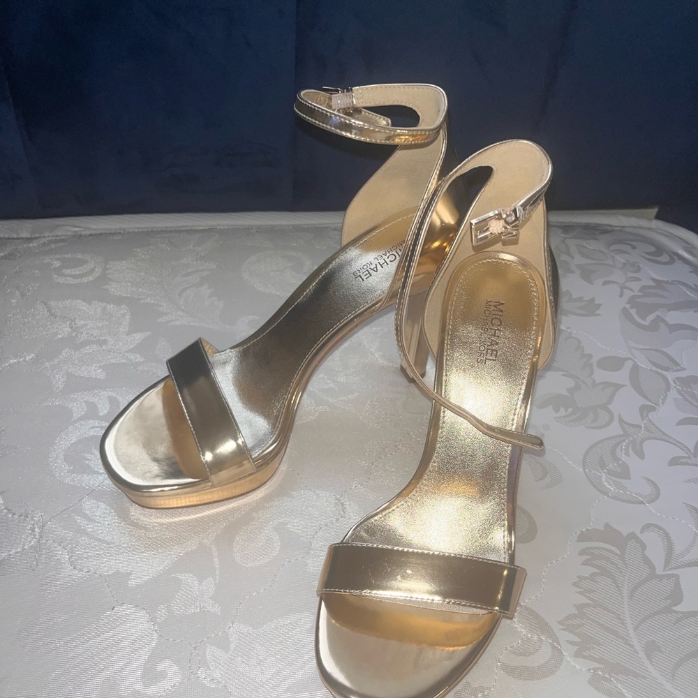Michael Kors Margot Platform Metallic Leather